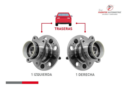 Jgo 2 Maza Rueda Tras Para Hyundai Sonata 2010-2014 Abs Foto 2