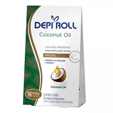 Folhas Prontas Para Depilacao Facial Coconut Oil Depiroll