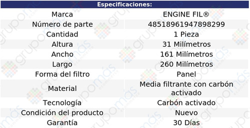 Filtro De Cabina Carb Act Engine Fil Mariner 2005 A 2011 Foto 2