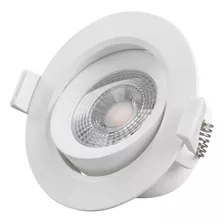 Foco Led Embutido Redondo Aro Móvil 7w Luz Calido