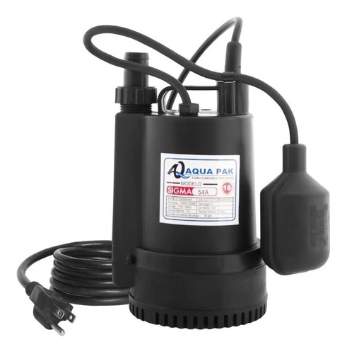 Bomba Sumergible Para Achique Sigma110a Aqua Pak 1/4 Hp 115v