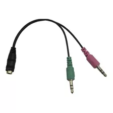 Cable Adaptador Mini Plug 3.5mm A Mic Auricular Pc.. Anri Tv