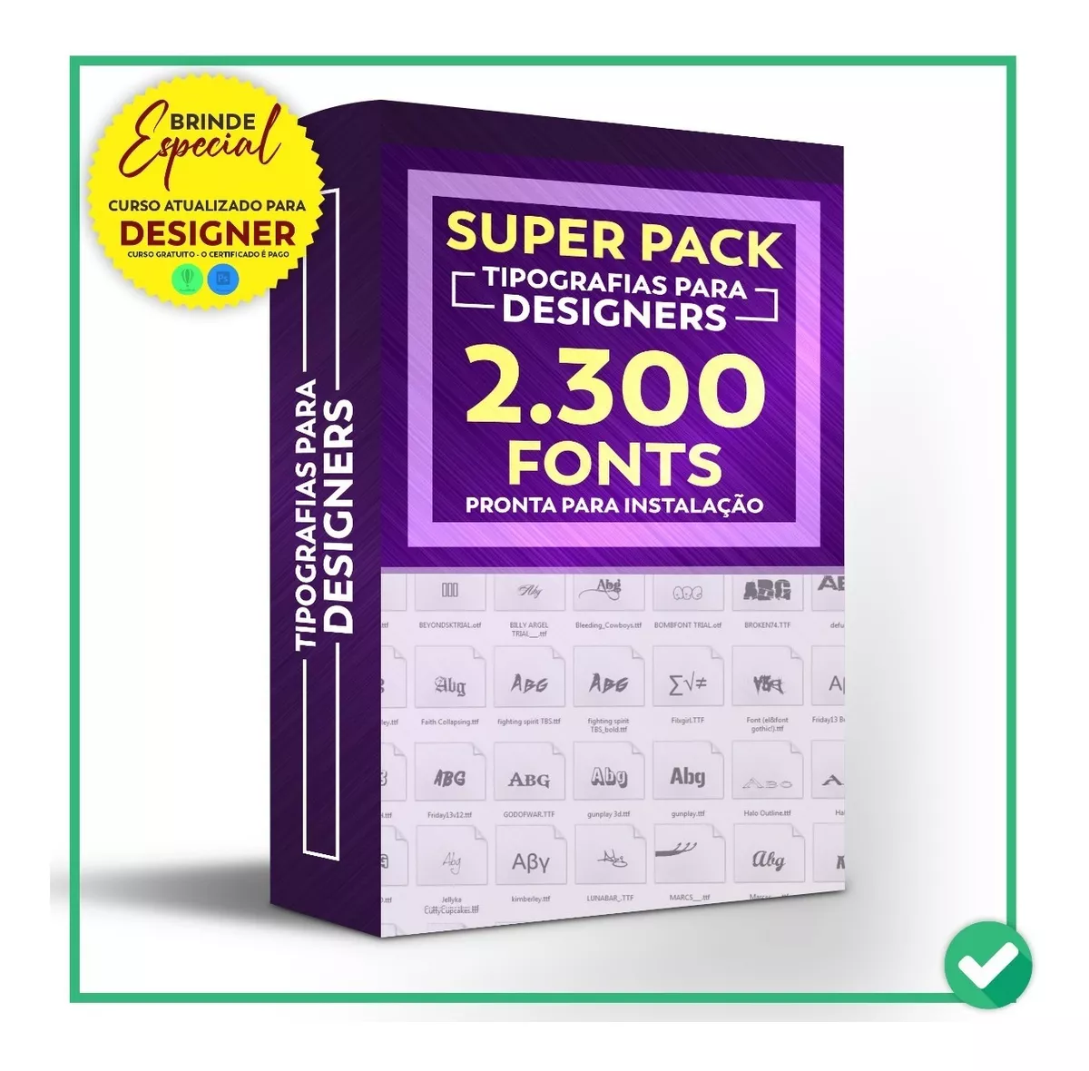 Pacote De Tipografias Para Designer - Superpack De 2300 Font