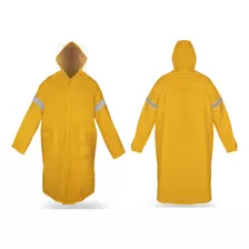 Impermeable Amarillo Gabardina Largo Reflejante Dz1001 Mr