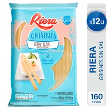 Grisines Sin Sal Agregada Riera Galleta - Pack X12 Unidades