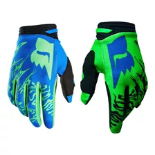 Par De Guantes Para Motociclista Fox 180 Azul Talle Gg