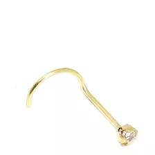 Piercing Modelo Delicado Para Nariz Em Ouro 18k 750 Ponto De Luz Zirconia