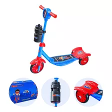 Patinete Infantil 3 Rodas Heroizinhos Azul Crianças Menino