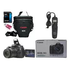 Canon 70d + 18-55mm + 64gb + Bolsa Só 62.00 Cliquues Novinha