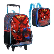 Mochila Mala Com Rodas Homem Aranha 16 Original