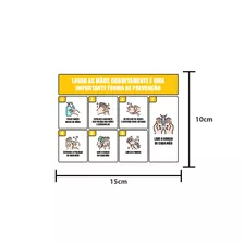 Adesivo Informativo Como Lavar A Mão P/ Escolas