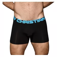 Boxer Andrew Christian Premium Bamboo 92490 Negro Y Turquesa