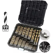 Juego De Brocas De Acero Rápido Para Metal Y Madera, 99 Pzs