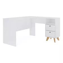 Mesinha Canto Home Office Quarto Escritorio Havana Branco