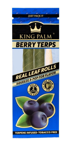 2 Slim Rolls Berry Terps King Palm - Blunt Conos Hojillas 
