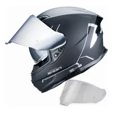 Hax Helmets. Casco Moto Integral Dot + Ece 06. Force Negro