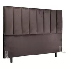 Cabeceira Estofada Cama Box King Carla 1,95cm Suede C/frame