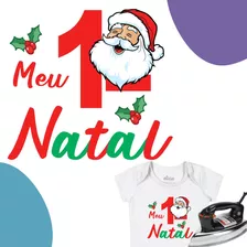 Aplique Meu 1º Natal Patch Termocolante Para Roupa Infantil