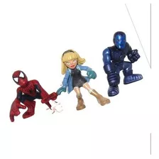 Kit Lote Bonecos Miniaturas Marvel Playskool Hero Squad D2