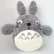 Amigurumi Peluche Totoro Hecho A Mano En Chenille 19 Cm Alto