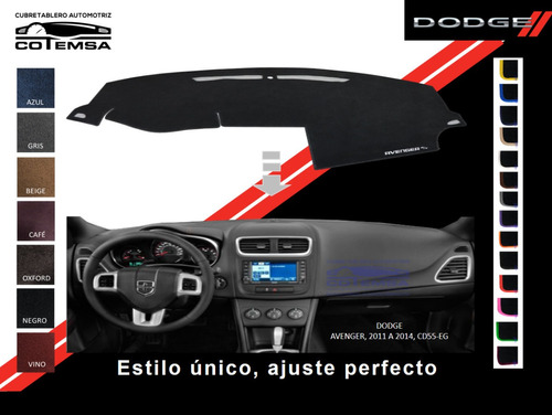 Cubretablero Bordado Dodge Avenger, 2011 A 2014 Foto 6