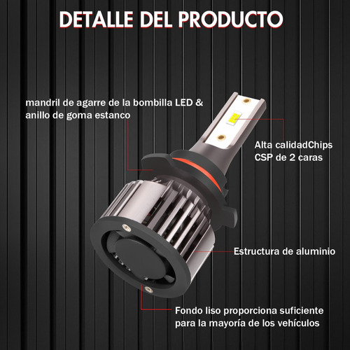 Kit De Faros Led 9005 H11 Con Luz Alta/baja 6000k Foto 5