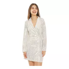 Vestido Blazer Lentejuela C&a De Mujer