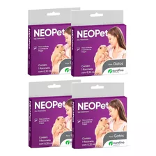 4 Neopet Antipulgas P/ Gatos Até 8kg Ourofino Imediato