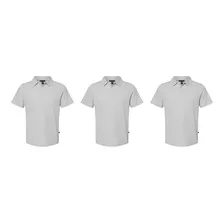 Remera Polo Gris Talles Del S Al Xxl Pack X3 - Textilshop