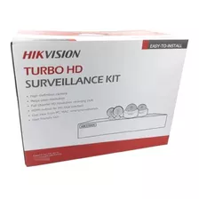 Kit Dvr 4ch 4bullet 1080p Ir+ Fuente + Cable Ip66 Hikvision 
