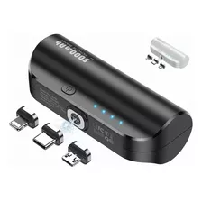 Power Bank Mini Magnético 5000mah Saiviek Cx02,batería Externa Inalámbrico Carga Rápida 3 En 1 Con iPhone/usb C/micro Usb A,banco De Energía Ultracompact Compatible Para iPhone,samsung,huawei,negro