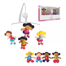 Mobile Musical Giratório Suporte P/ Berço Infantil Menina