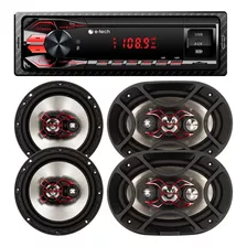 Kit Automotivo Radio Usb Bluetooth Falante Bravox 6 + 6x9