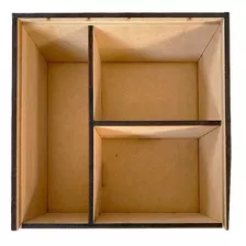 Caja Madera Mdf Para Botella De Vino S/botella 21x21x8cm