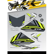 Kit De Calcomanías Xtz 125 Yamaha 2022 Personalizadas 