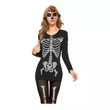 Vestido Corto Mujer Bluson Algodón Con Mallas Esqueleto