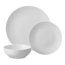 Vajilla De 12 Pzas Moderna De Stoneware Blanco 