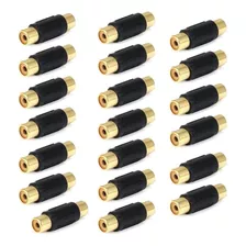 20pcs Av Rca Audio Video De Conector Hembra A Hembra Chapado