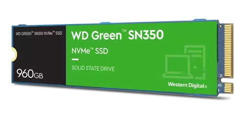Disco Sólido Interno Western Digital Wd Green Sn350 Wds960g2g0c 960gb