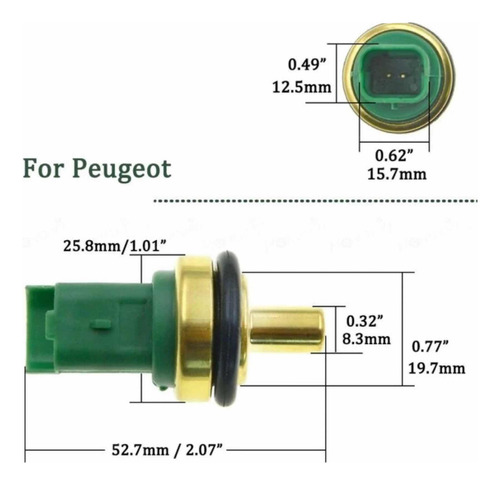 Pera Temperatura Para Peugeot 206 207 2 Pines Foto 3