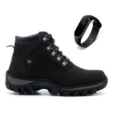 Bota Coturno Adventure Cat Cano Medio Promoção + Relogio