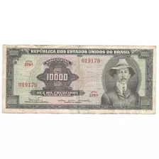 Brasil C-060a, 10.000 Cruzeiros 1966 Série 579, Mbc/sob Rara