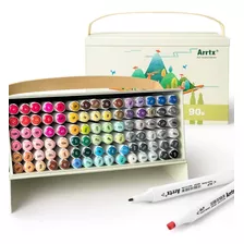 Marcadores Dobles Set De 90 Colores Arrtx 