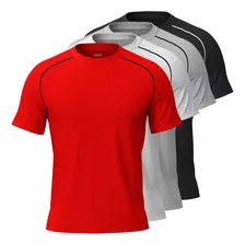 Kit 4 Camiseta Masculinas Academia Fit Premium Blusa Básica