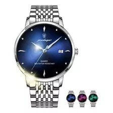 Relógio Masculino Luxuoso De Quartzo Em Aço Inoxidável