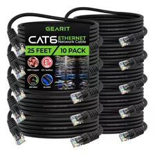 Gearit Cable Ethernet Cat 6 De 25 Pies (paquete De 10) - ...