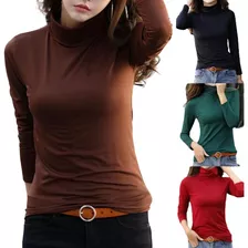 2 Camiseta Goola Alta Blusa Peluciada Feminina Manga Longa