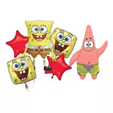 Kit De 6 Globos De Bob Esponja 