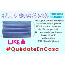 Cubrebocas 3 Capas Plisado 200 Piezas