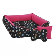 Cama Pet Para Cachorro Porte Médio 80x60 Cm Com Brinquedos